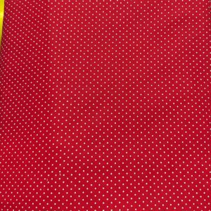 Tricoline Estampado Bolinhas Vermelho 1×1,5m