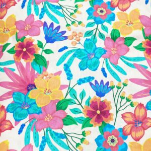 Tricoline Estampado Floral Neon 1×1,5m